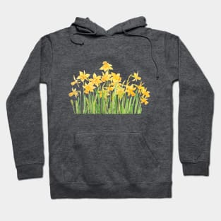 yellow daffodils painting Hoodie